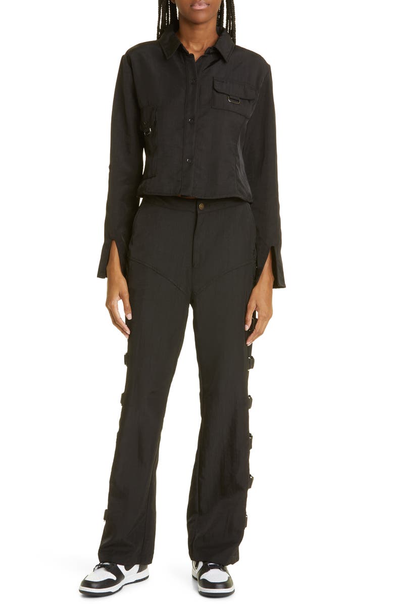 HONOR THE GIFT Cadet Crop Button-Up Top, Alternate, color, 