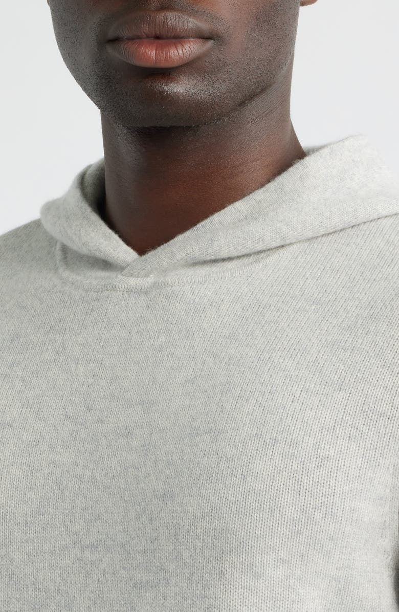 Nordstrom Luxe Cashmere Hooded Sweater, Alternate, color, Grey Heather