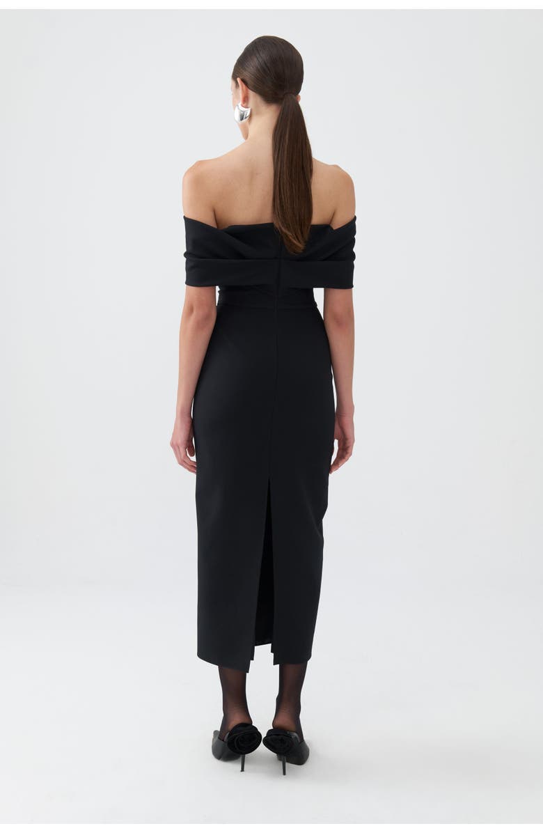 Nocturne Off-The-Shoulder Midi Dress, Alternate, color, 