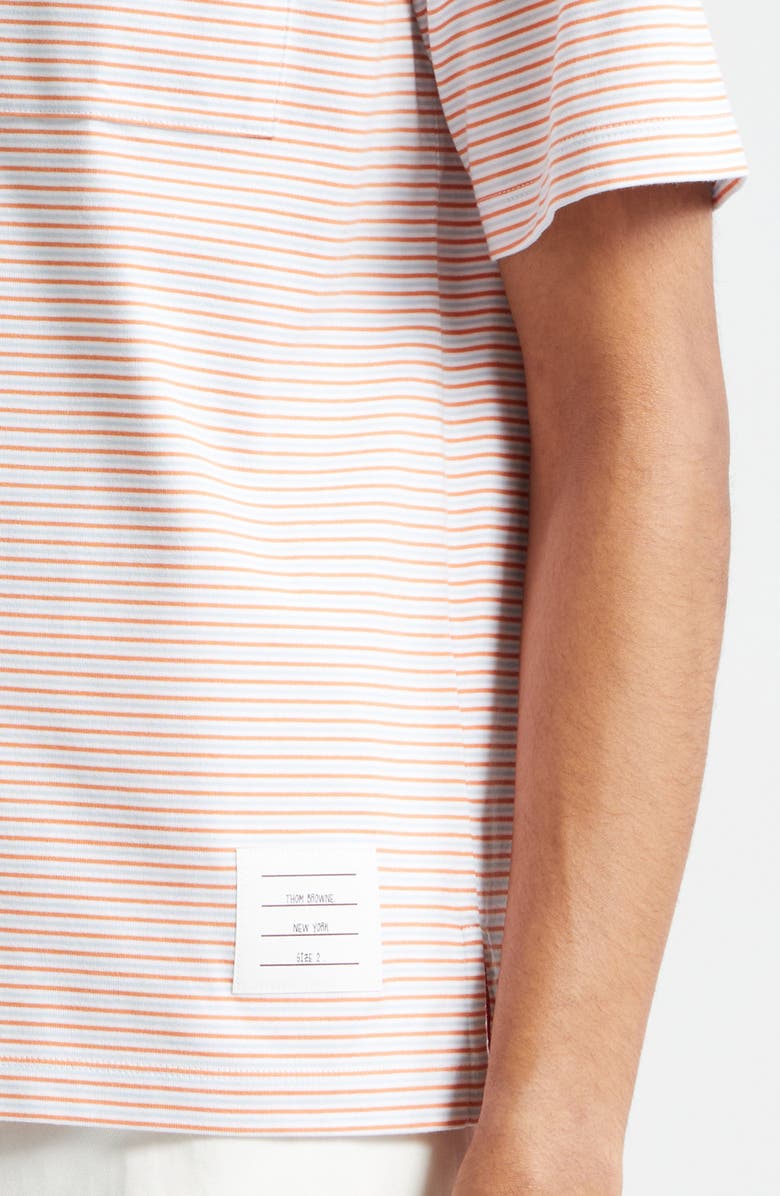 Thom Browne Stripe Oversize Cotton T-Shirt, Alternate, color,