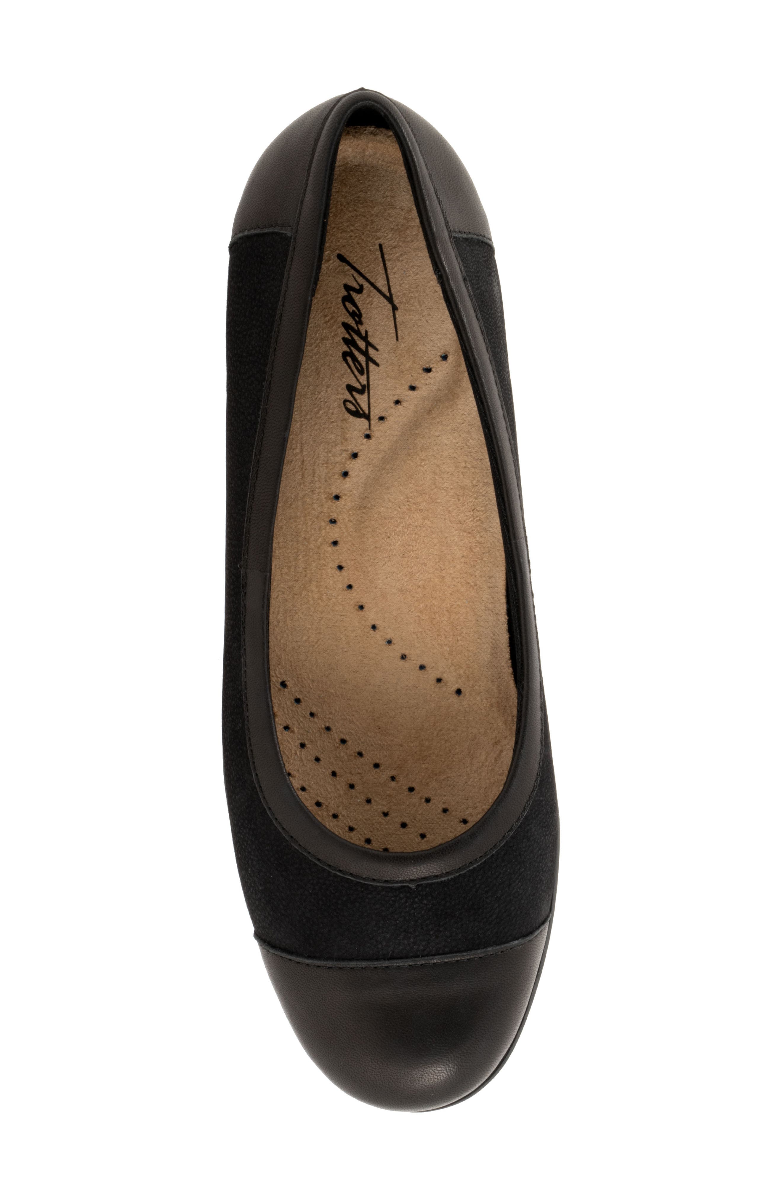 Trotters Delmara Cap Toe Slip-On, Alternate, color, Black Nubuck