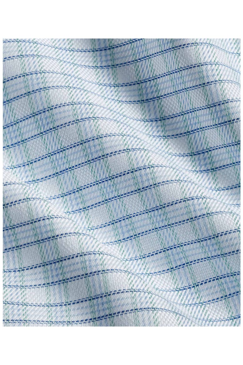 Trim Fit Check Cotton Dobby Dress Shirt, Alternate, color, WHITE/ PISTACHIO