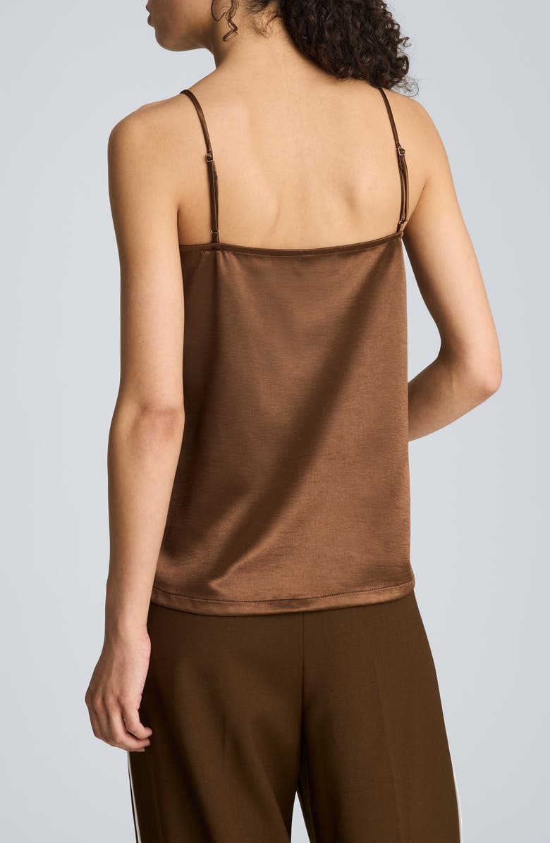 Kenneth Cole Lace Trim Satin Camisole, Alternate, color, Brunette