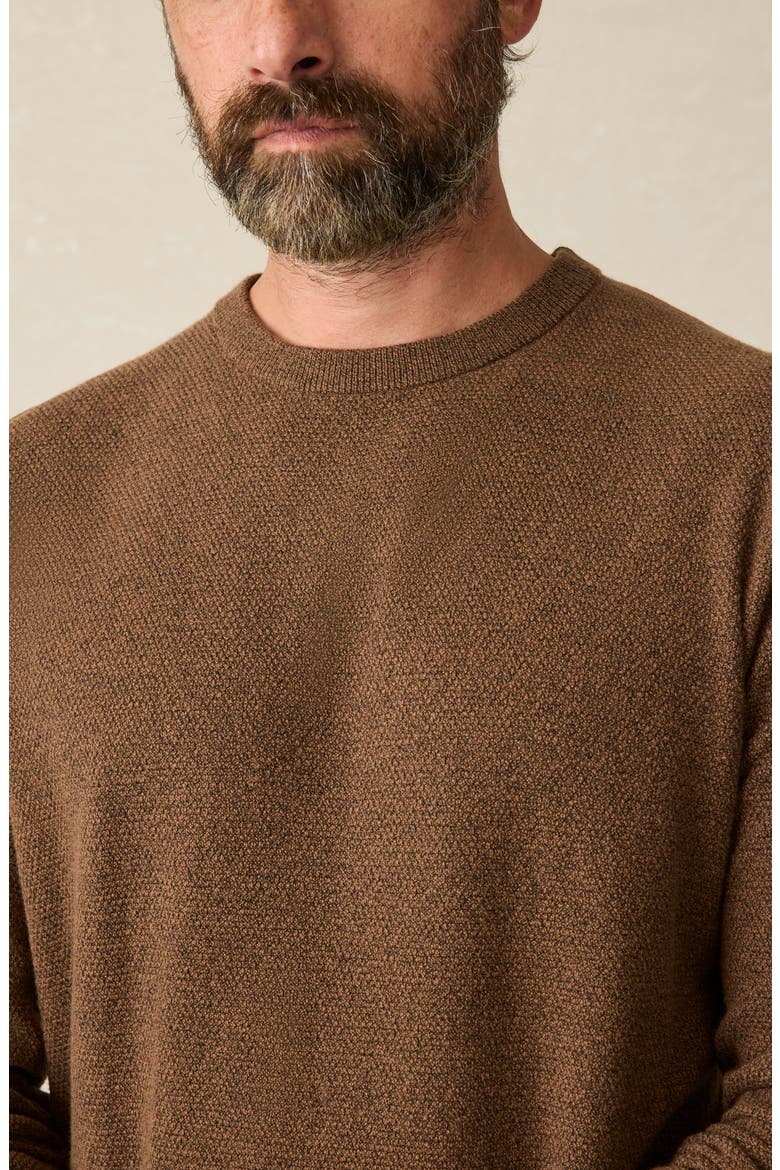 Jackson Organic Cotton Blend Sweater, Alternate, color, TRAIL BROWN HEATHER