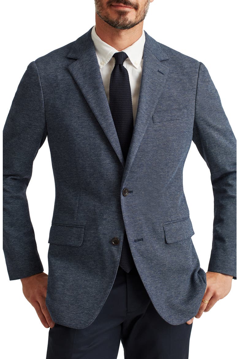 Flap Pocket Blazer, Main, color, NAVY