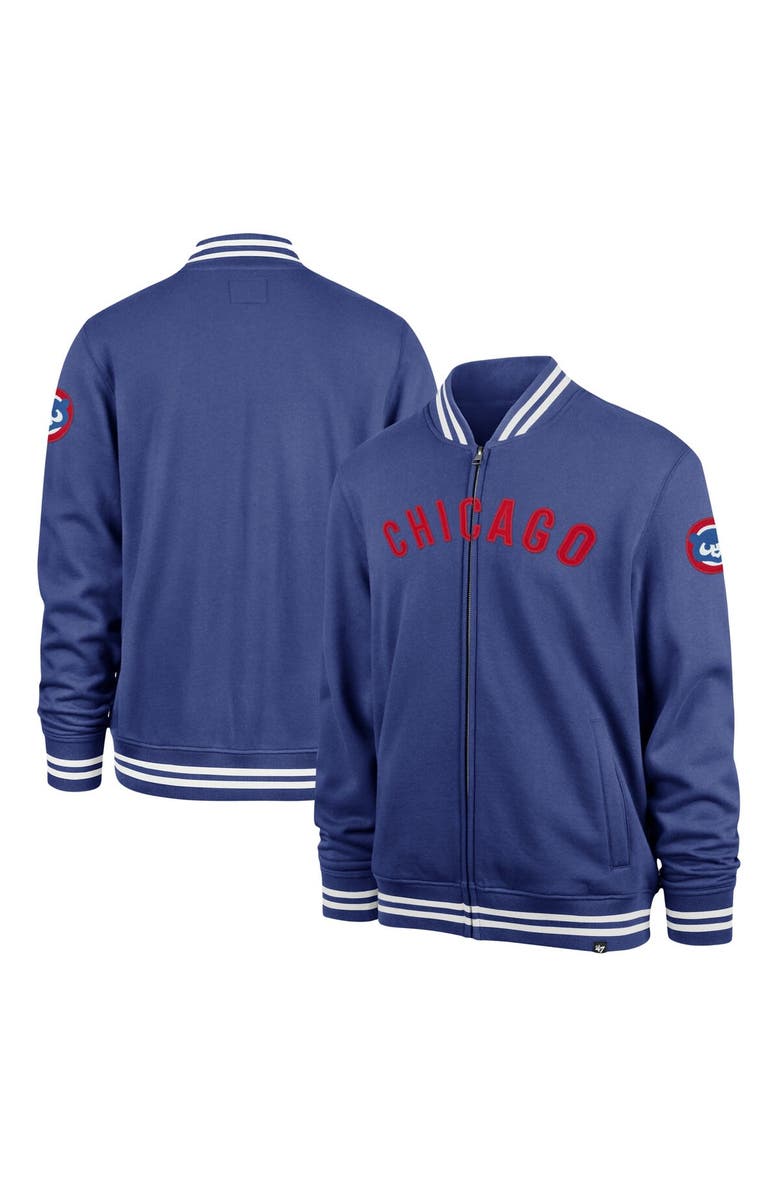 '47 Men's '47 Royal Chicago Cubs Wax Pack Pro Camden Full-Zip Track Jacket, Main, color, Royal