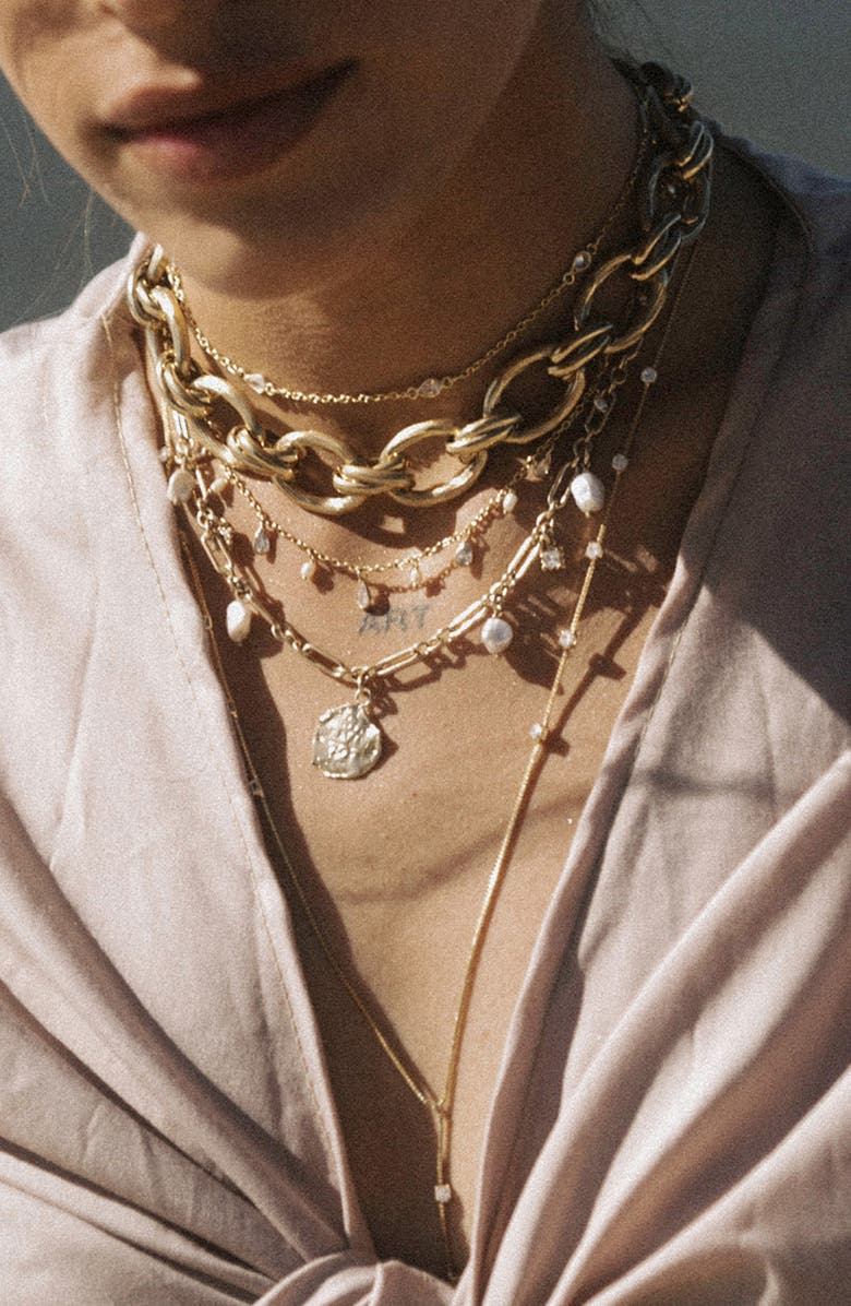 Child of Wild Antonella Chain Choker Necklace, Alternate, color, Gold