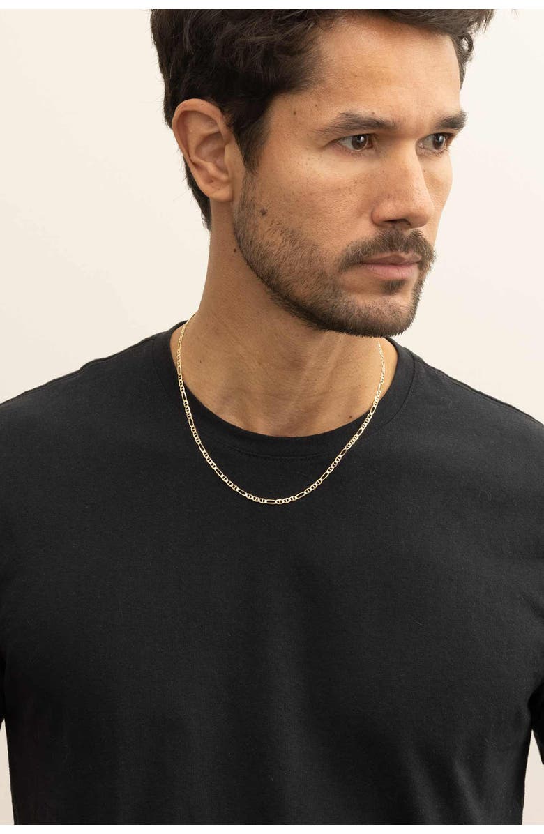 Oradina Men's Figarucci Chain Chain in 14K Gold, Alternate, color, 14K Yellow Gold