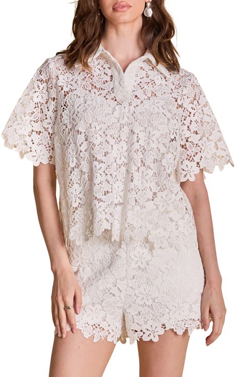 Lace Collar Shirt