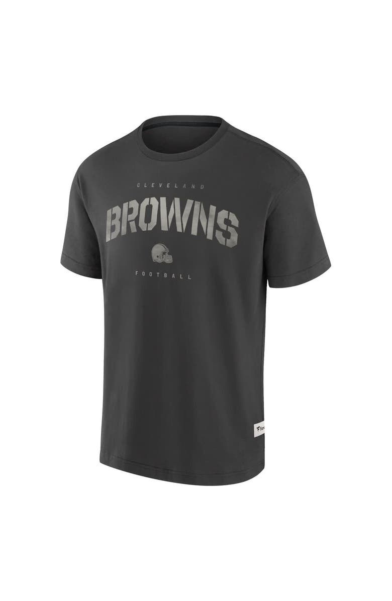 FANATICS Men's Fanatics Charcoal Cleveland Browns Elements Weathered Tonal Future Ground T-Shirt, Alternate, color, Charcoal