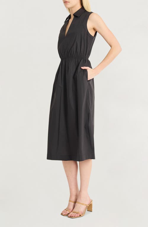Luxely Collared Cutout Midi Dress In Meteorite