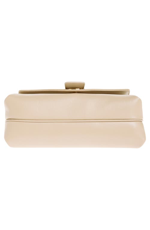 Shop Ferragamo Mini New Line Shoulder Bag In Stone