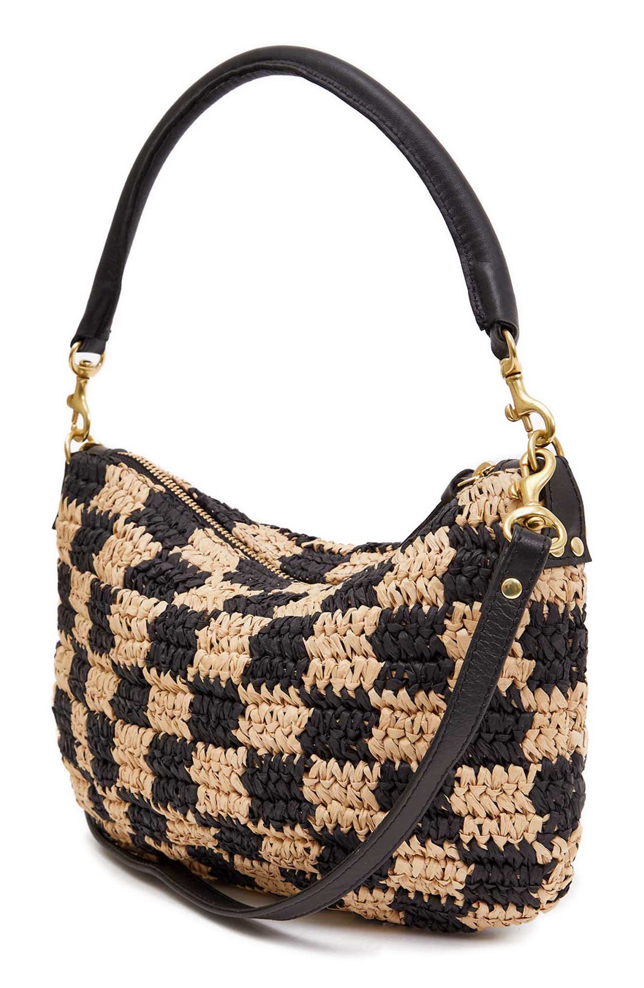 Clare V. Petit Moyen Leather Messenger Bag, Alternate, color, 