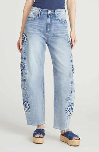 Driftwood Parker Raw Hem Barrel Leg Jeans