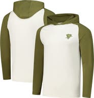 ANTIGUA Men's Antigua Cream/Olive Pittsburgh Penguins Intrepid Sand Raglan Long Sleeve Hoodie T-Shirt
