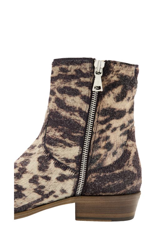 John Varvatos Ludlow Genuine Calf Hair Zip Boot In Multi