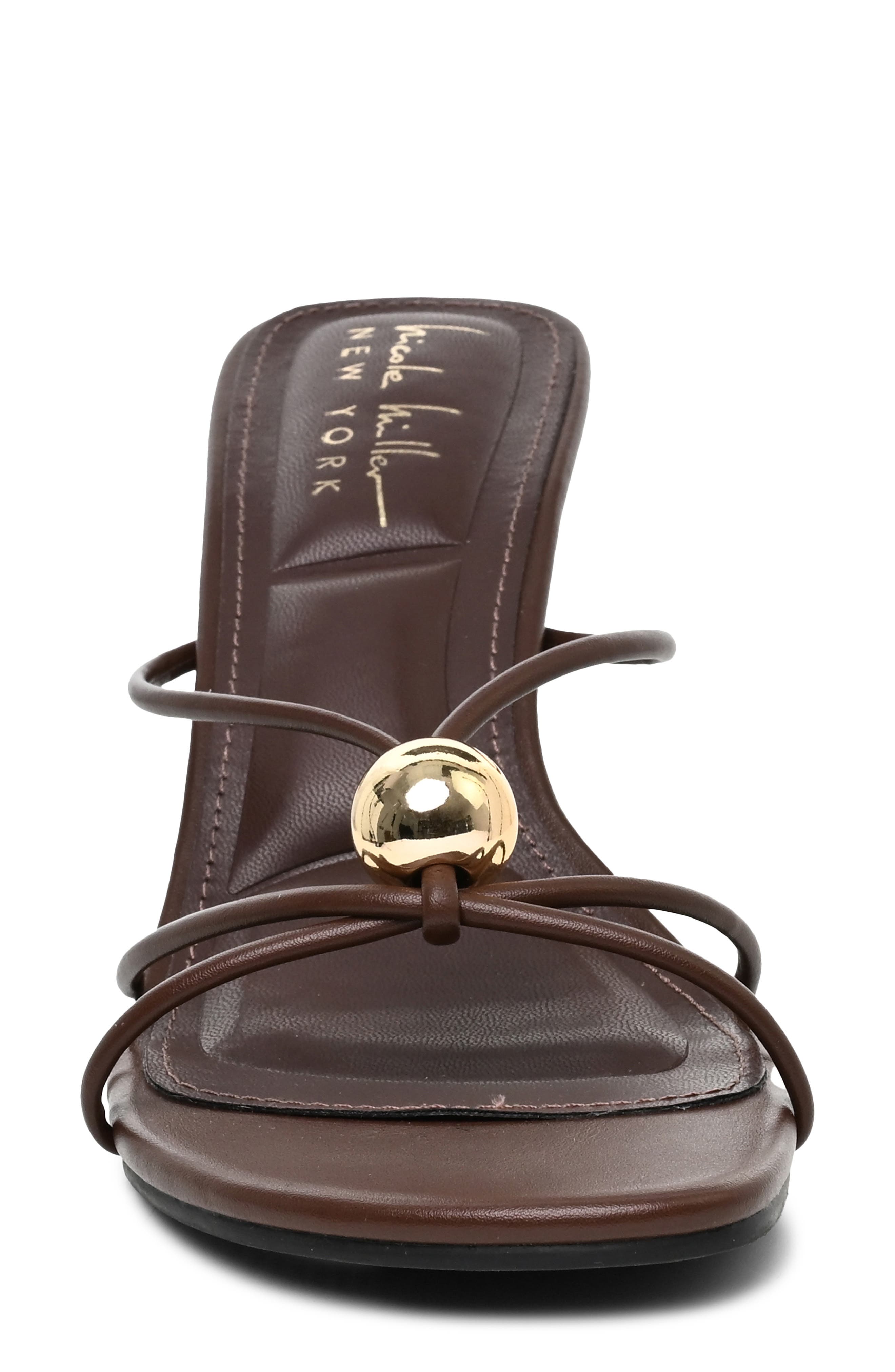 Rolled Strap Heeled Sandal, Alternate, color, CHOCOLATE