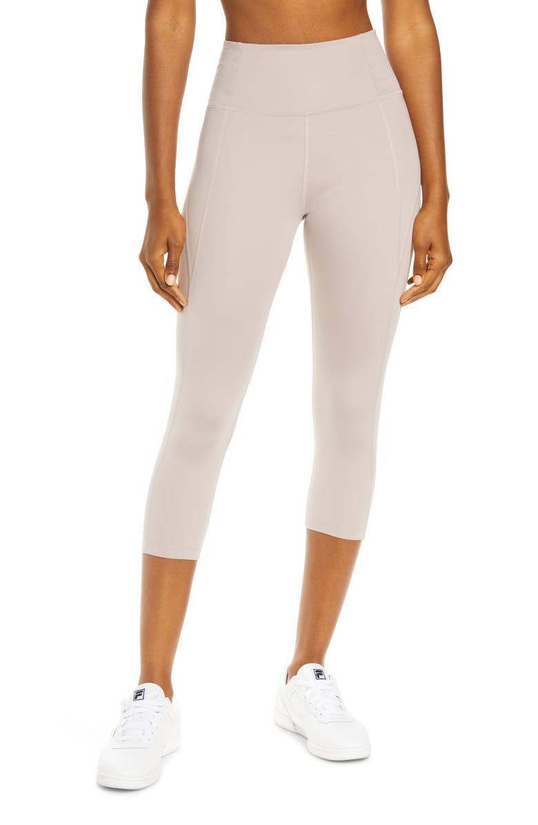 Girlfriend Collective High Waist Capri Leggings, Main, color, 