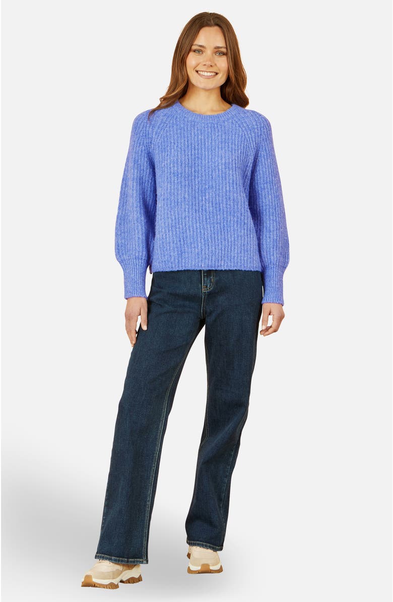 Yumi Long Sleeve Crew Neck Relaxed Fit Jumper, Alternate, color, Blue