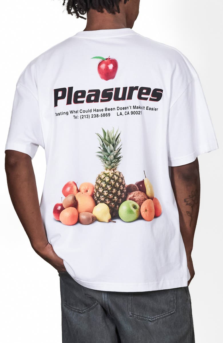 PLEASURES Delivery Cotton Graphic T-Shirt, Alternate, color, White