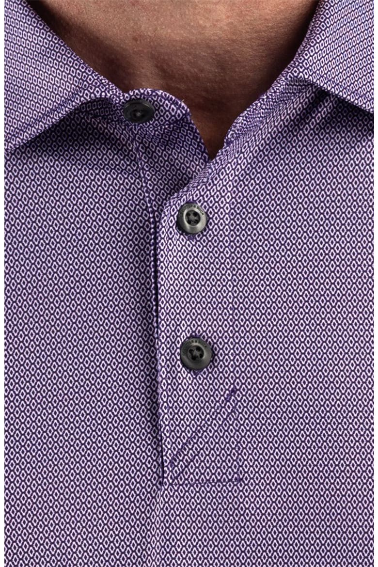 Pike Microprint Epic Confidence Performance Polo, Alternate, color, COLLEGE PURPLE