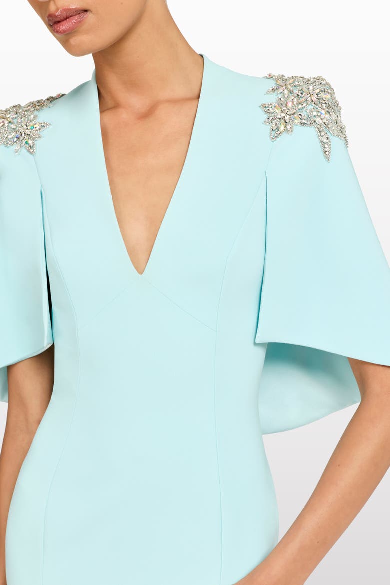 Star Shower Rhinestone-Embellished Maxi Dress, Alternate, color, Crystal Aqua