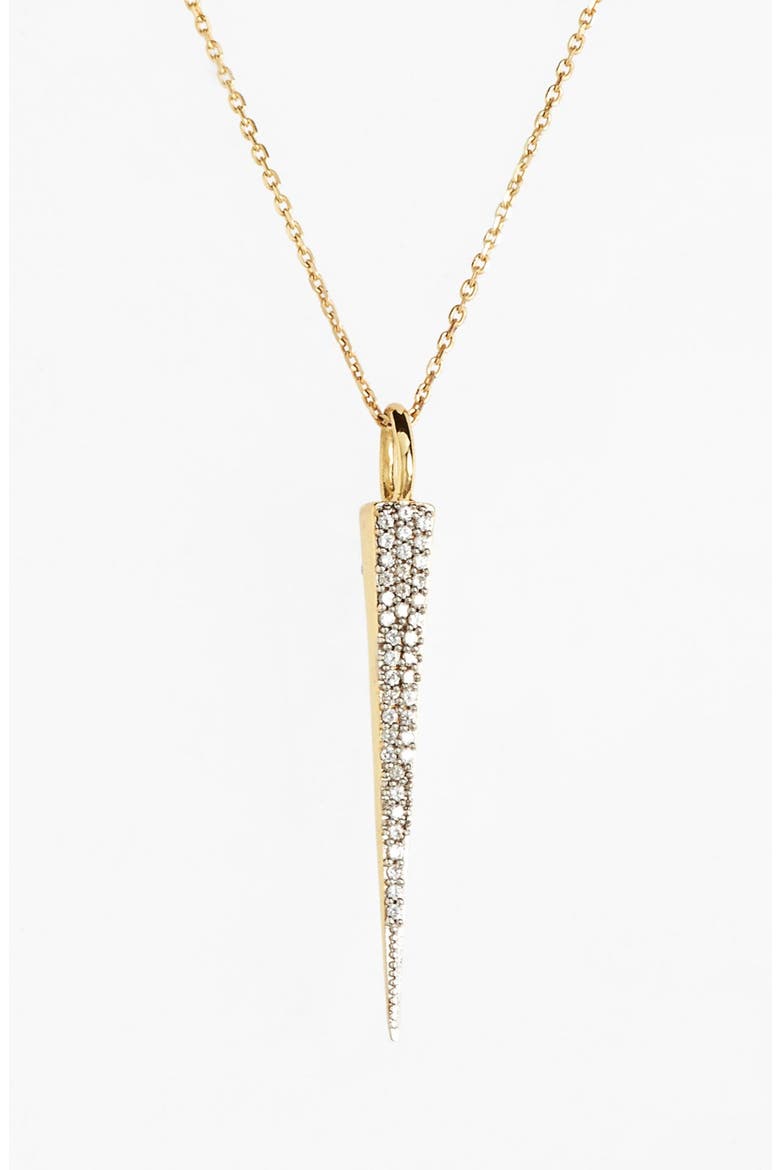 'Lillian' Pavé Pendant Necklace, Main, color, GOLD/ CLEAR