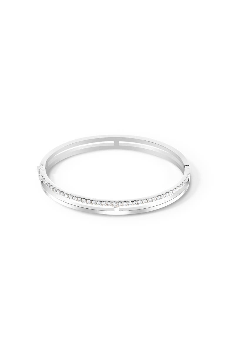 COEUR DE LION Eternal Unity Crystal Bangle, Main, color, Silver