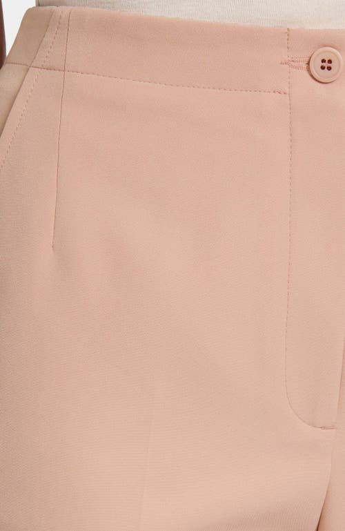 Santorelli Beth Soft Stretch Crepe Mid-rise Flared Pant In Pink