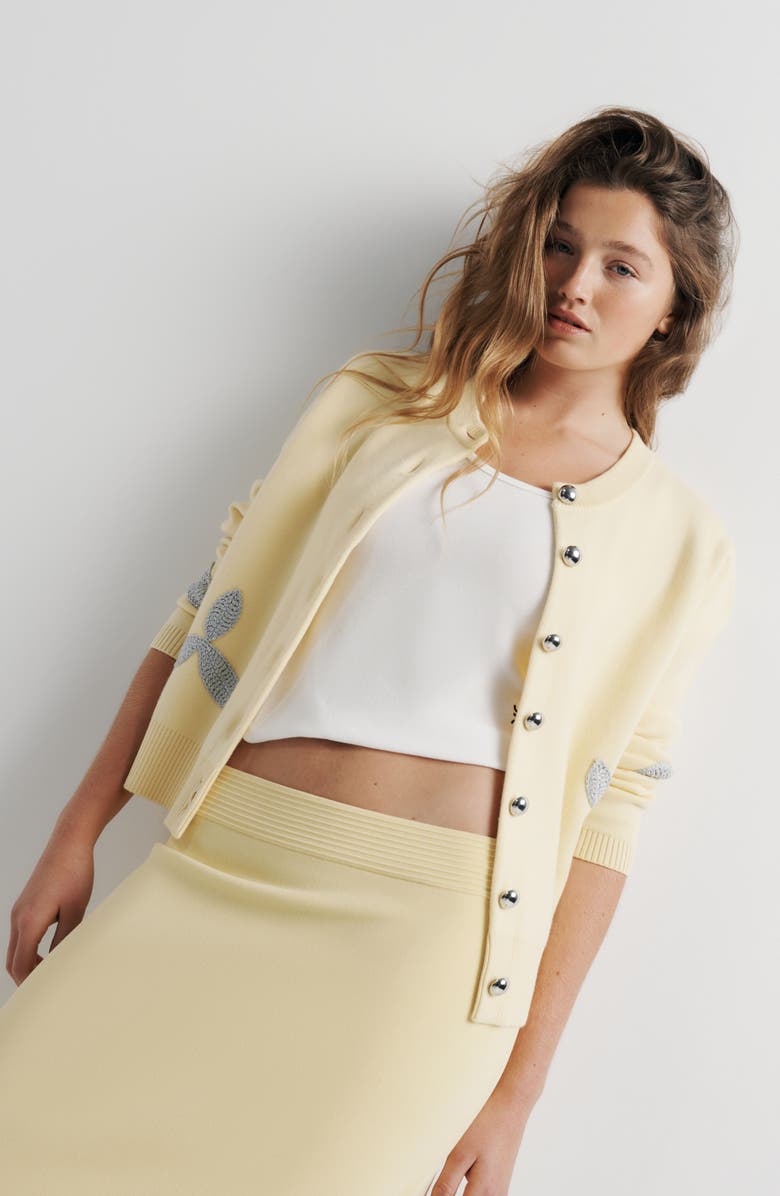 Romy Blake Cardigan, Alternate, color, Yellow