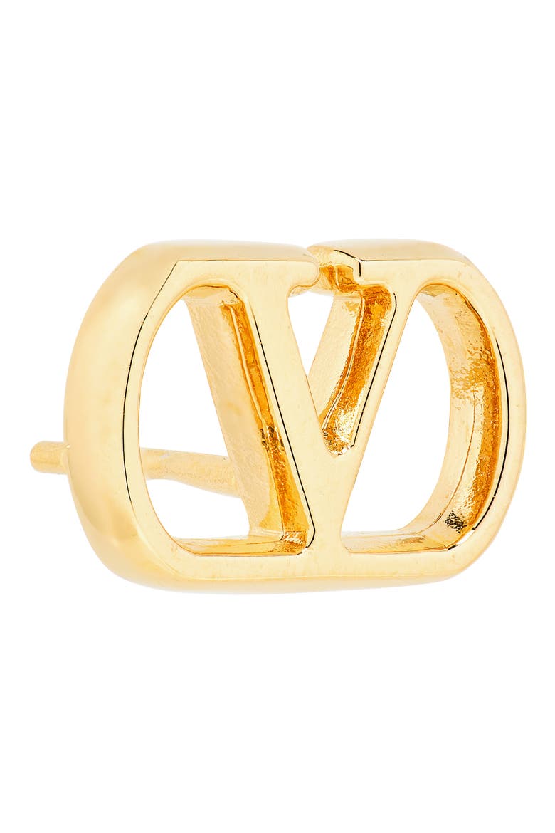 Vlogo Signature Stud Earrings, Alternate, color, GOLD