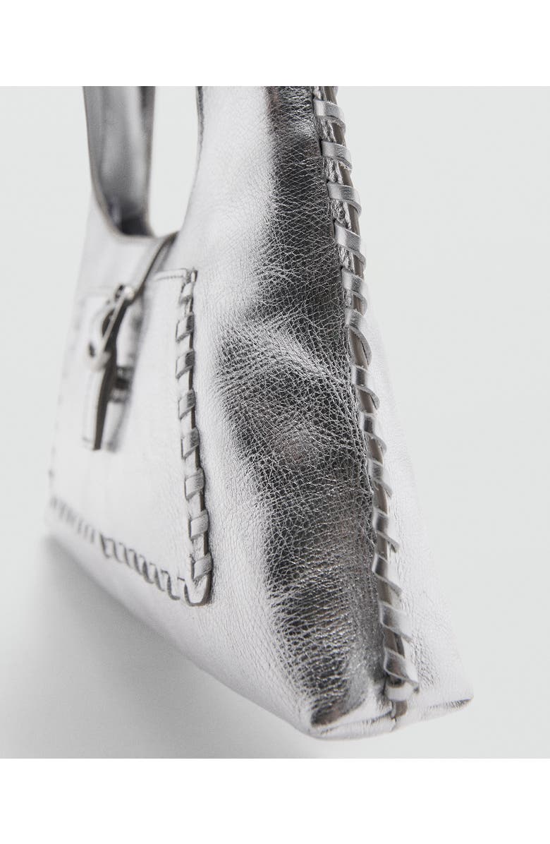 MANGO Metallic Leather Shoulder Bag, Alternate, color,