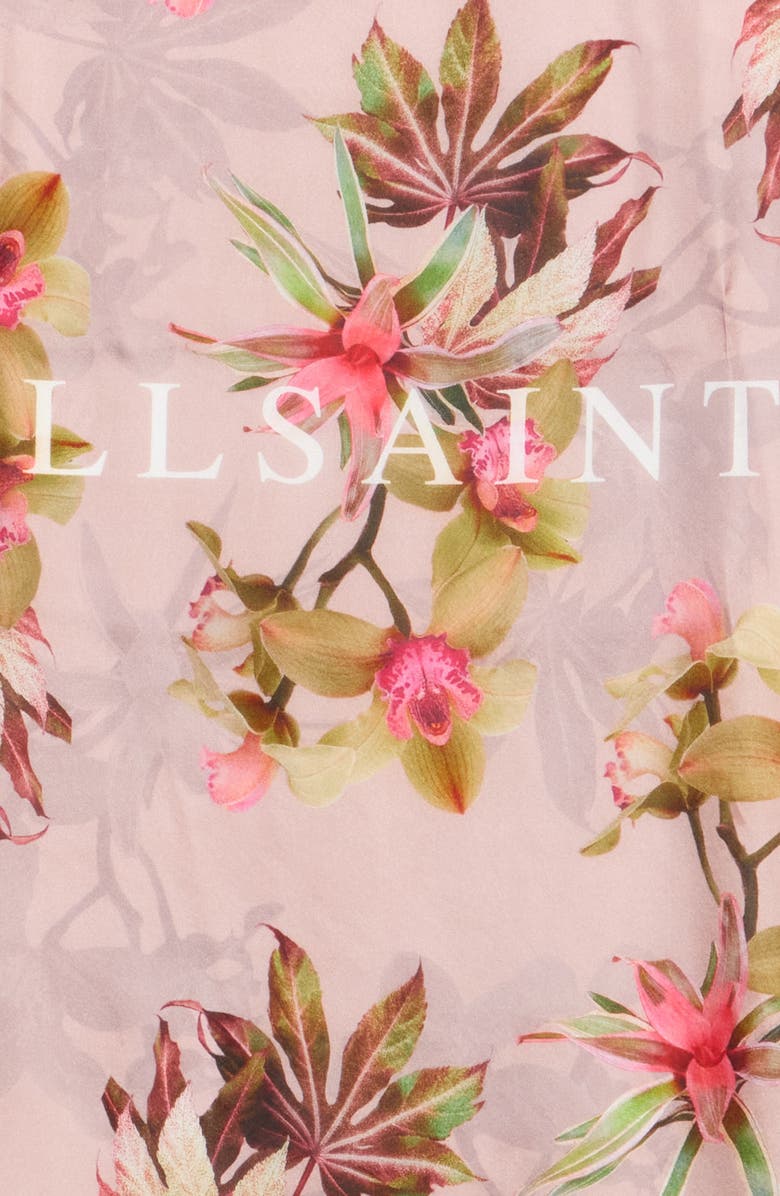 AllSaints Adena Silk Square Scarf, Alternate, color, Blush