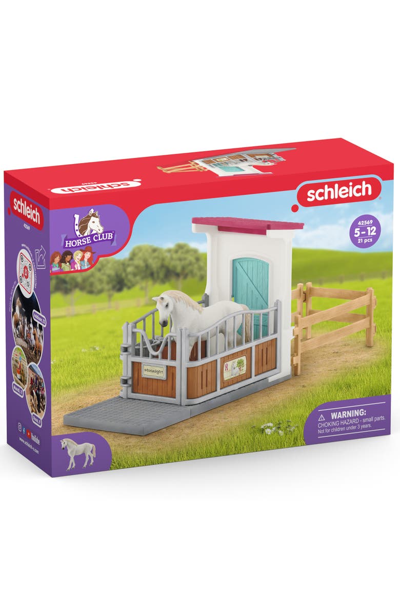 Horse Club Stall Extension, 21 Pieces, Animal Figures, Kids Ages 5+, Alternate, color, Multicolored