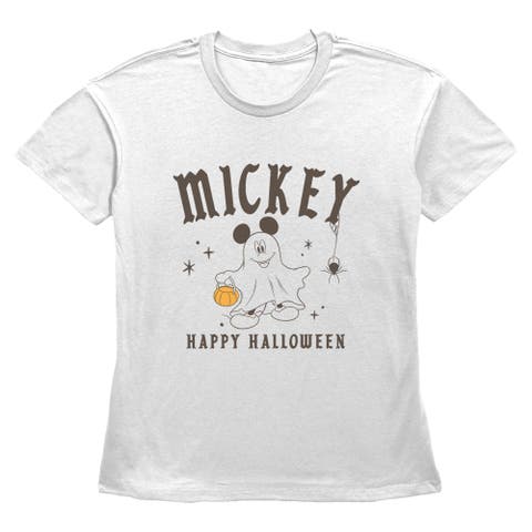 Womens Mickey & Friends Themed Club Ghost Costume Trick or Treat T Shirt