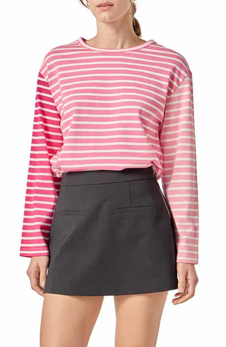 English Factory Colorblock Stripe Long Sleeve Cotton T-Shirt