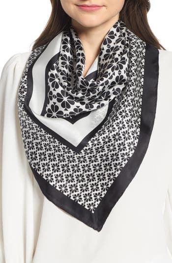 Kate Spade New York spade flower square silk scarf | Nordstrom