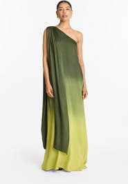 DIARRABLU Raya Gown Ombra Olive in Fsc® Certified Viscose