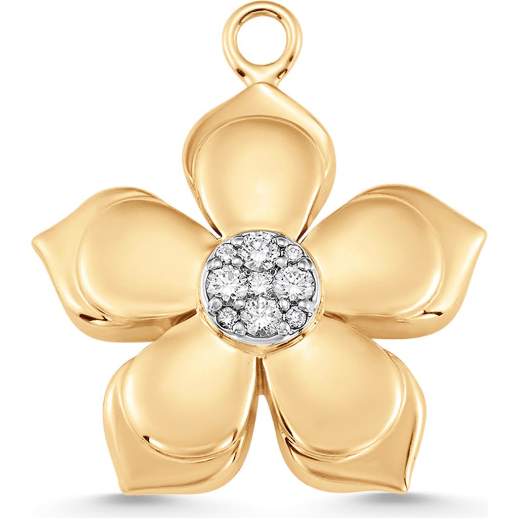 Sara Weinstock Lierre Flower Pendant In Yellow Gold