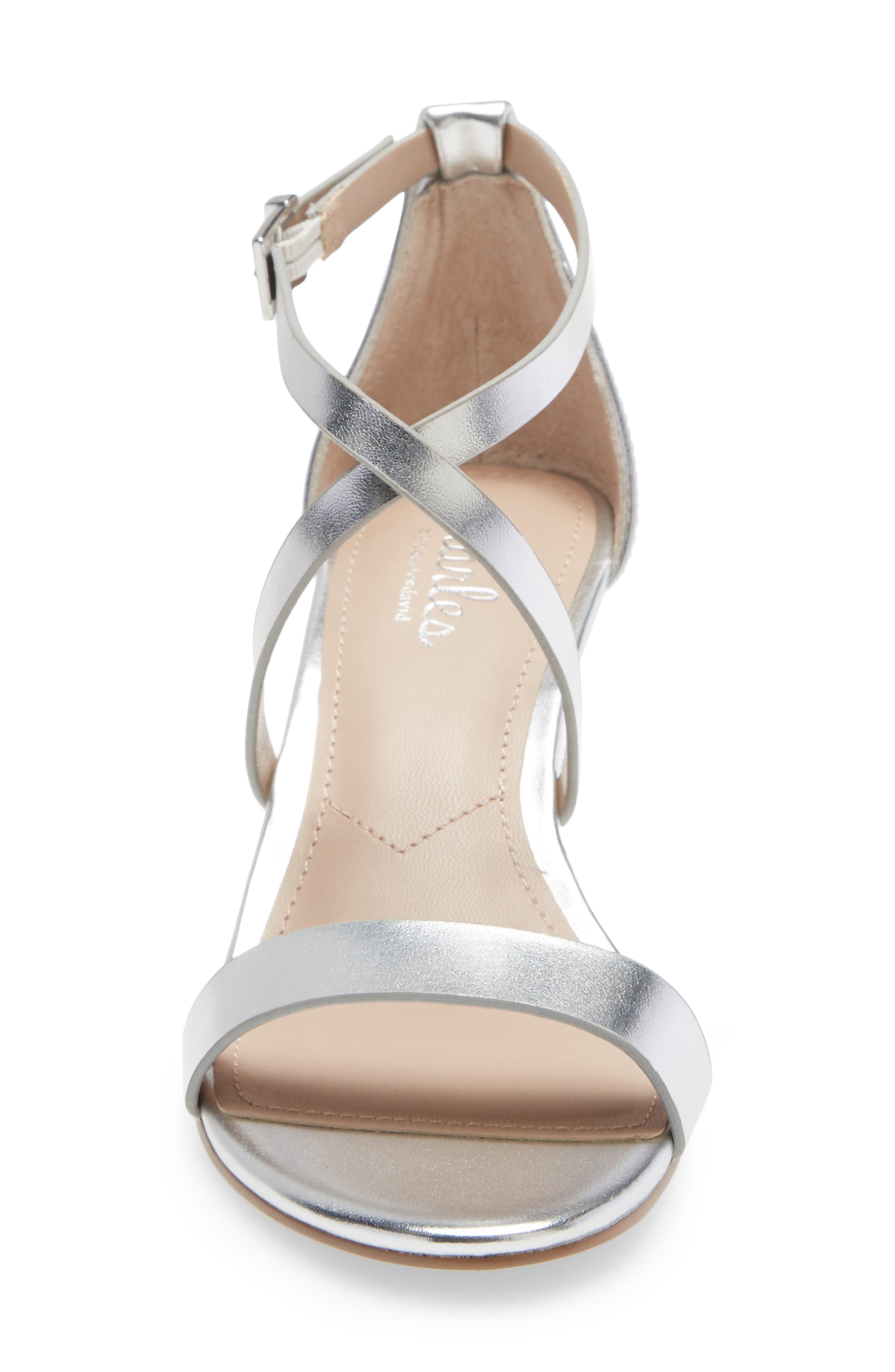 Gustie Wedge Sandal, Alternate, color, SILVER