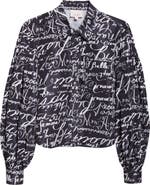 Cinq à Sept Marceline Love Journal Print Long Sleeve Button-Up Shirt