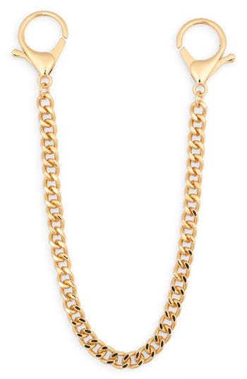 Leith Curb Chain Bag Charm In Gold