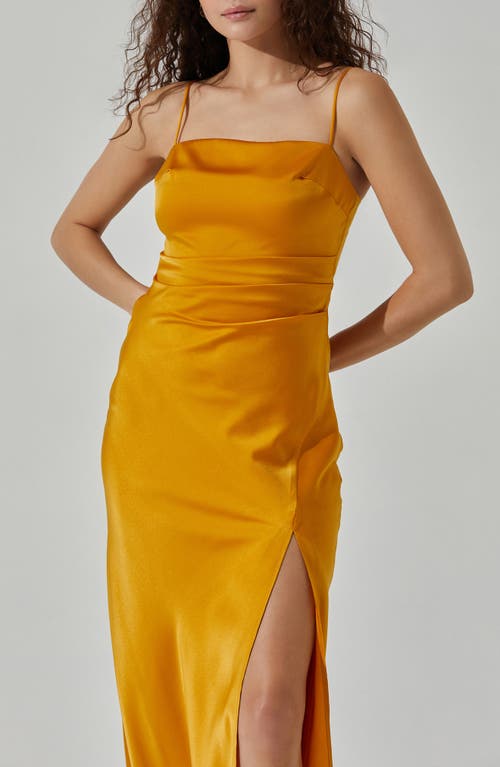Astr The Label Satin Slipdress In Marigold