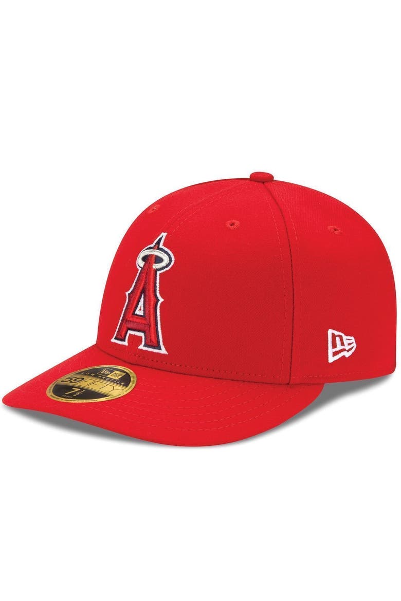Men's New Era Red Los Angeles Angels Alt Authentic Collection On-Field Low Profile 59FIFTY Fitted Hat, Main, color, RED