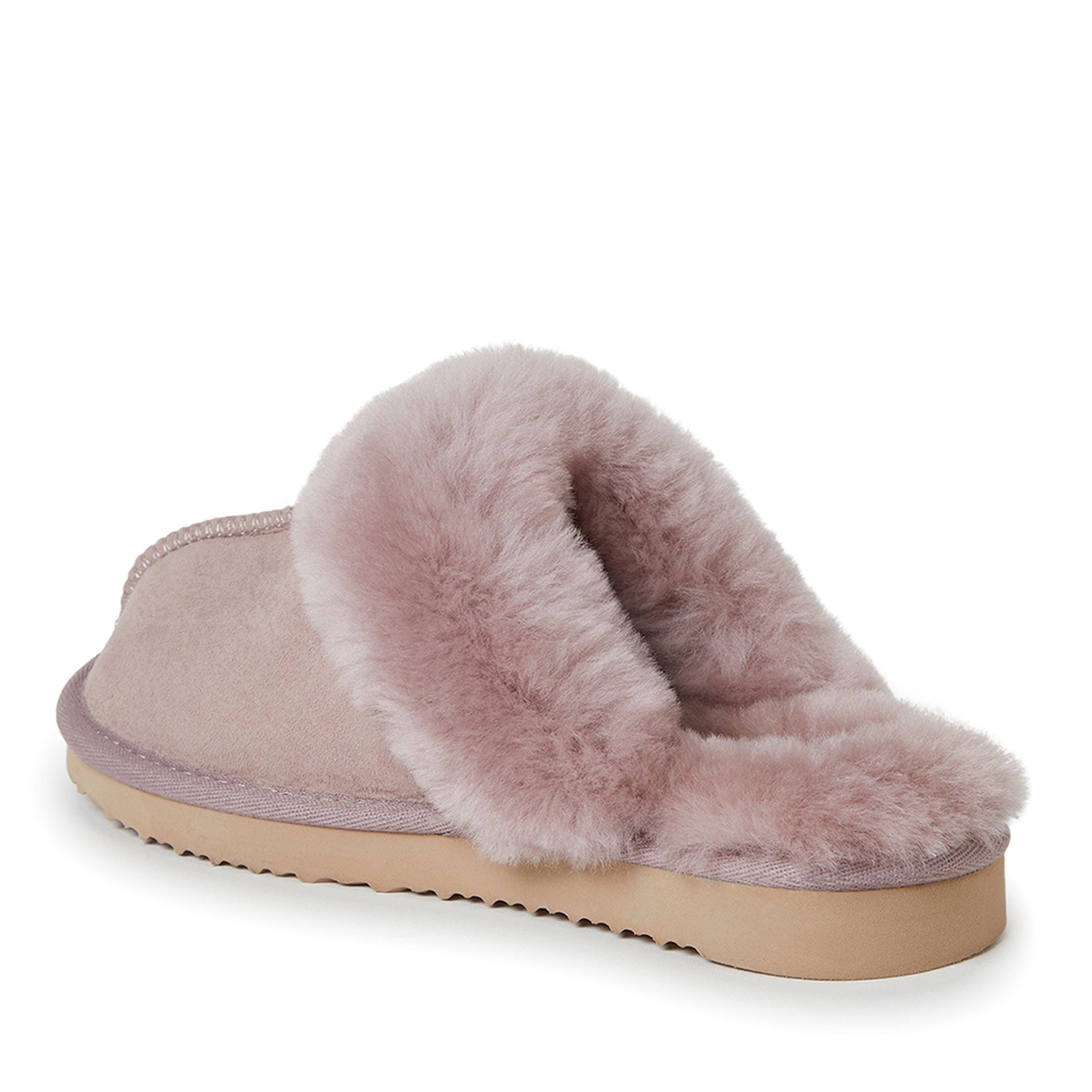 DEARFOAMS Fireside Sydney Genuine Shearling Scuff Slipper, Alternate, color, Dusty Pink