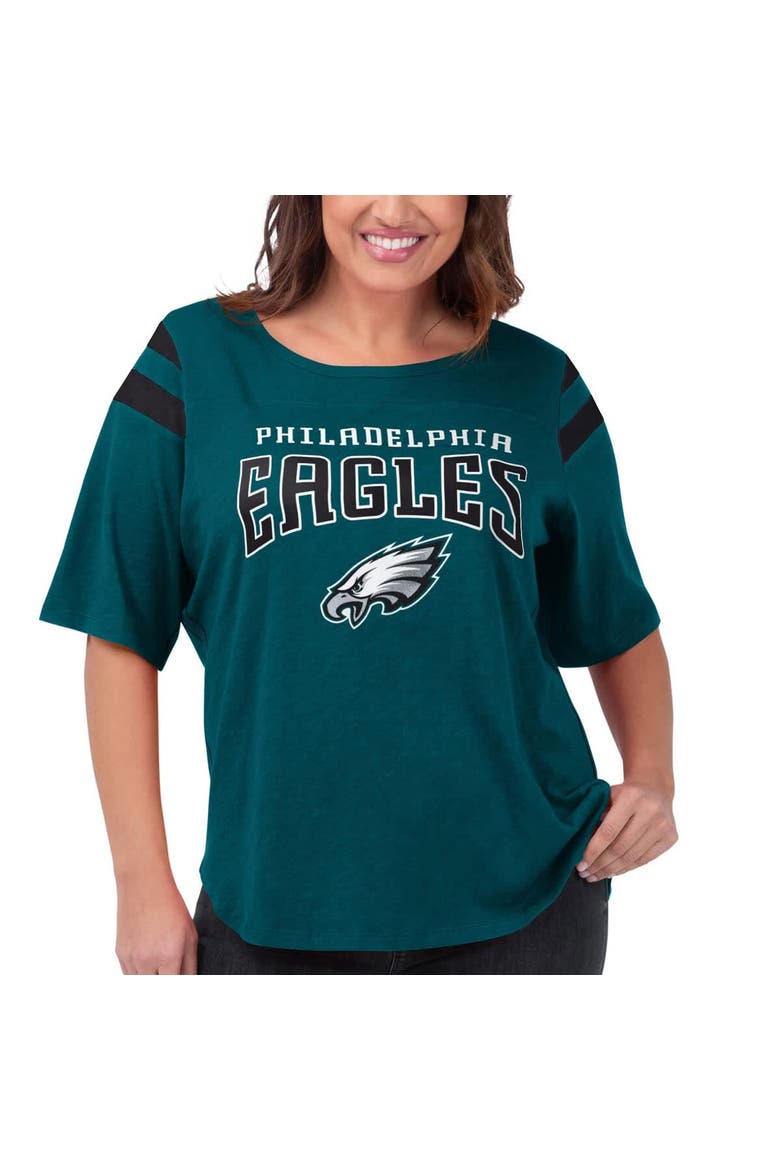 Women's G-III 4Her by Carl Banks Green Philadelphia Eagles Plus Size Linebacker T-Shirt, Alternate, color, Green