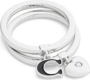 COACH C-Motif & Heart Stack Ring Set