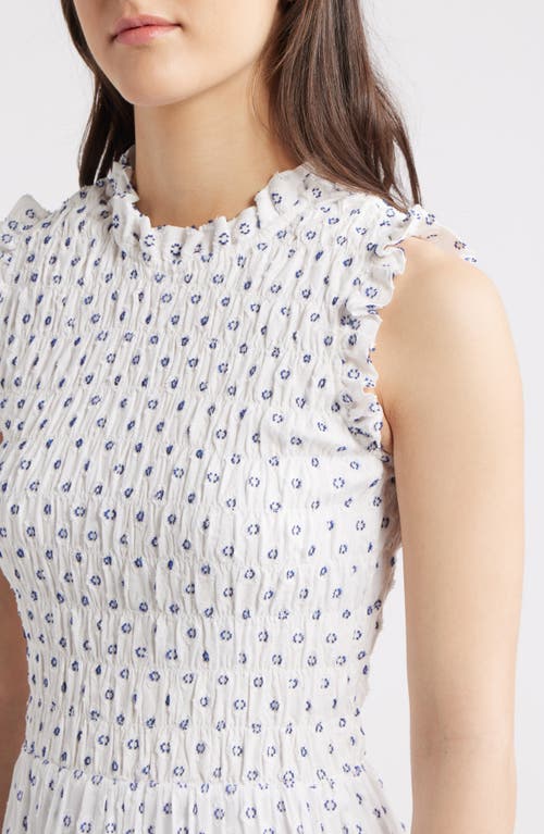 Hatley Navy Spots Maxi Dress In White