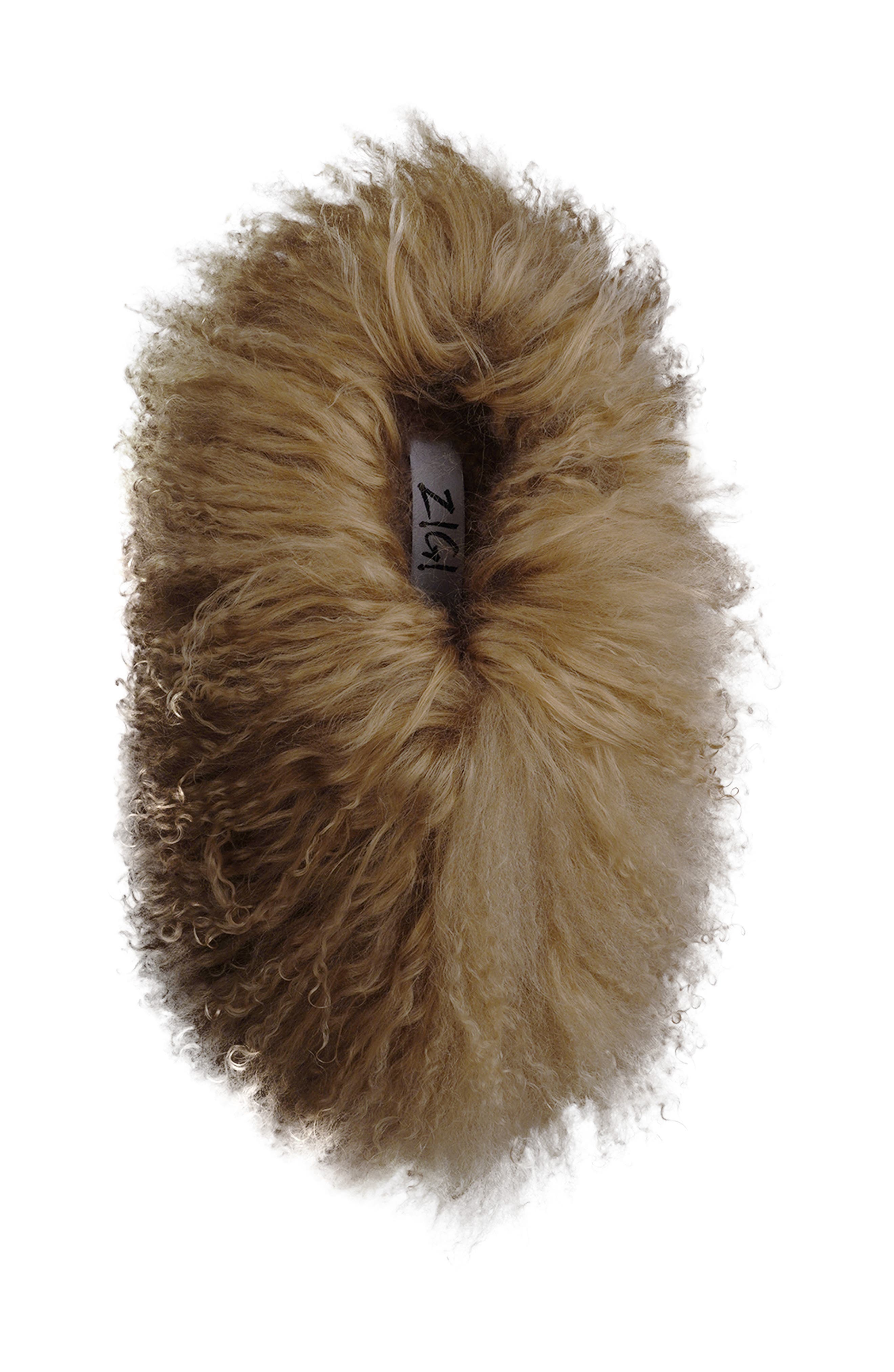 Eliza Genuine Shearling Bootie, Alternate, color, TAN