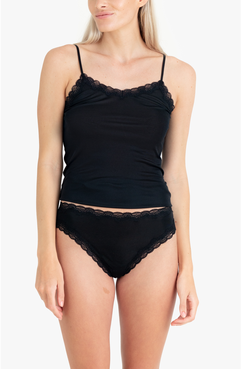 Uwila Warrior Soft Silk Thong Underwear, Alternate, color, Tap Shoe Black